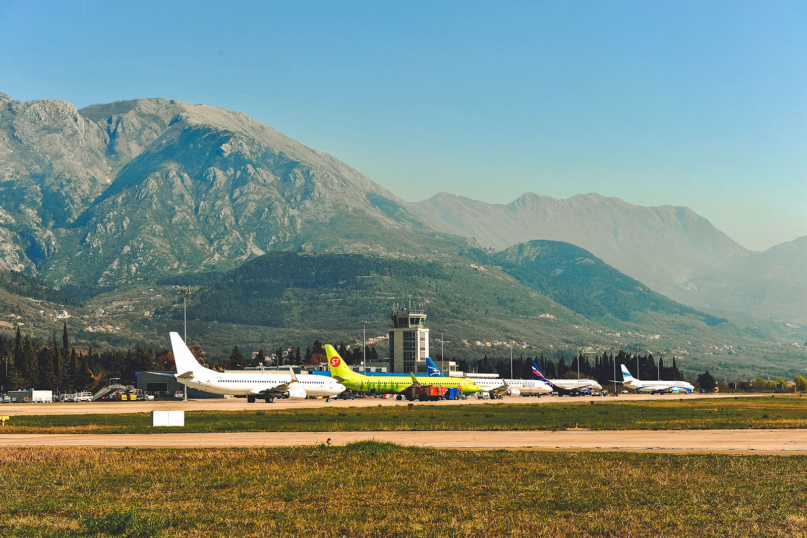 Flyplassen i Tivat Montenegro