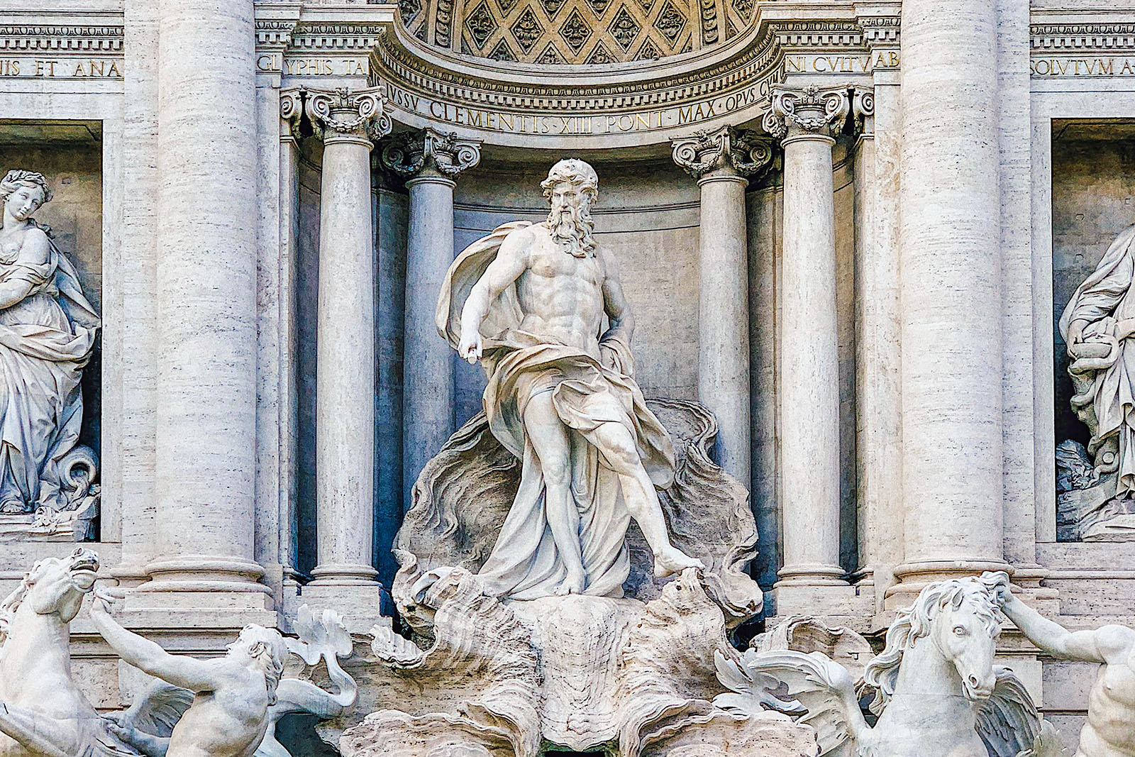 Statuen av Okeanos på Fontana di Trevi