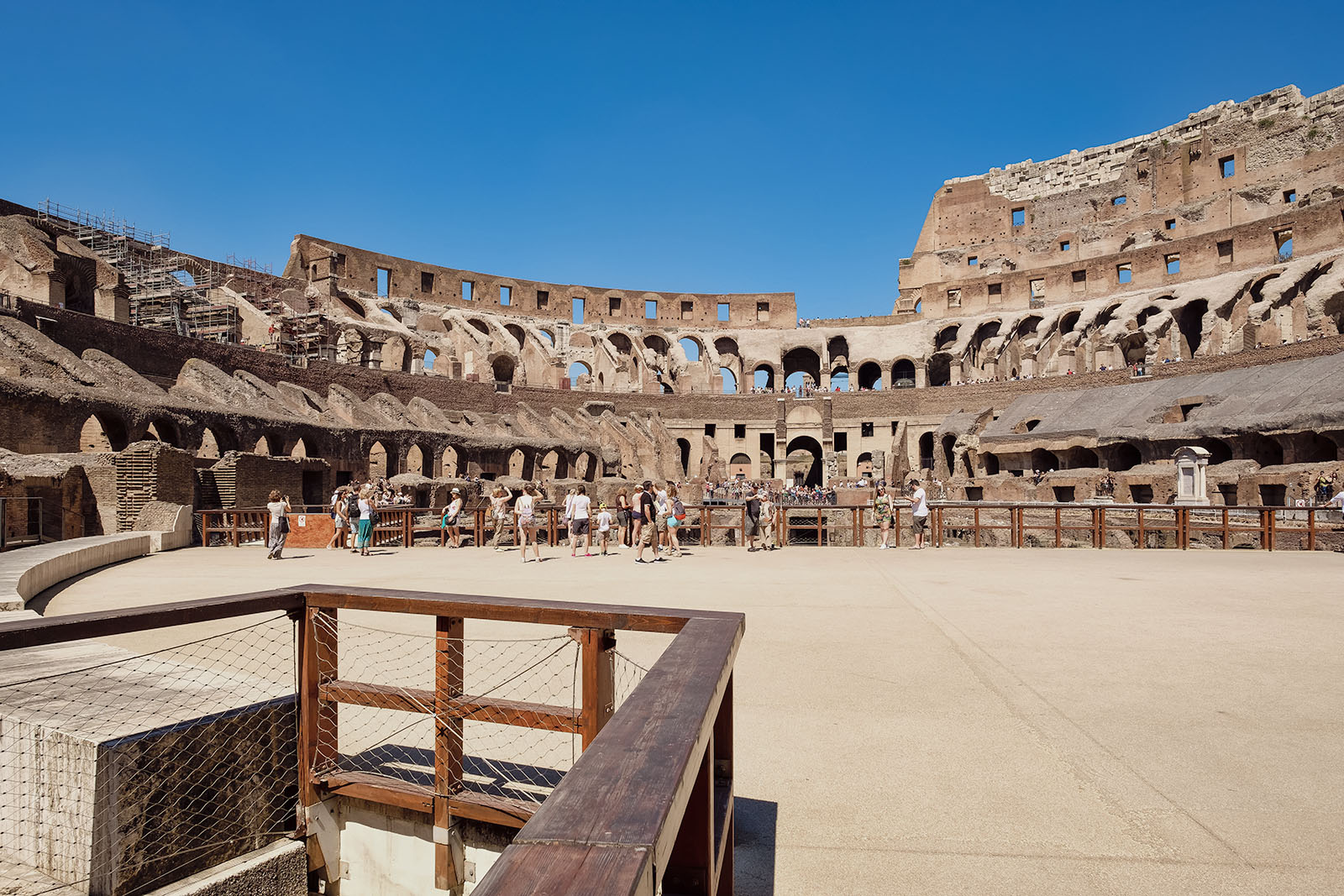 Arenagulvet hvor kampene fant sted i Colosseum