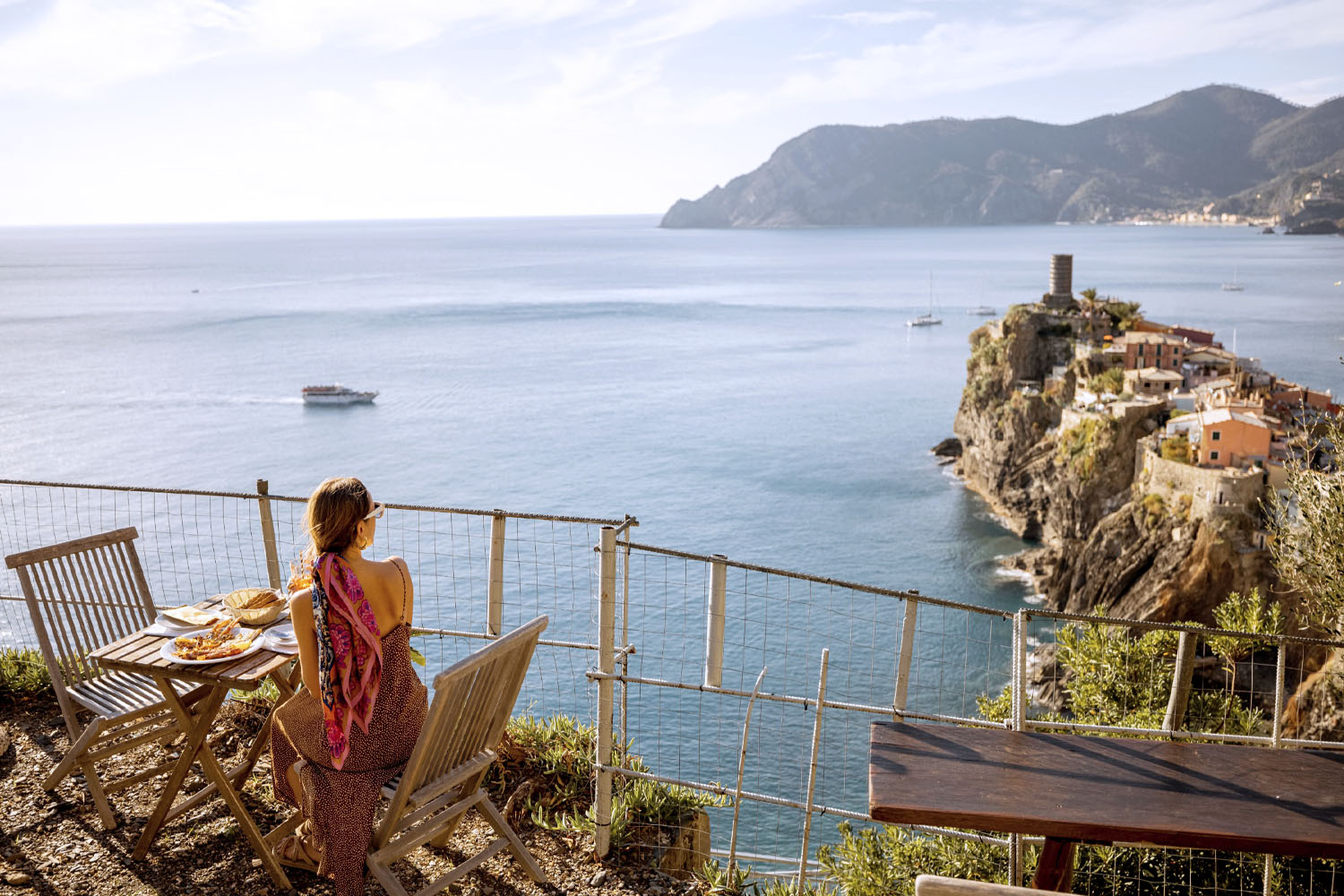 Restaurant med utsikt i Cinque Terre